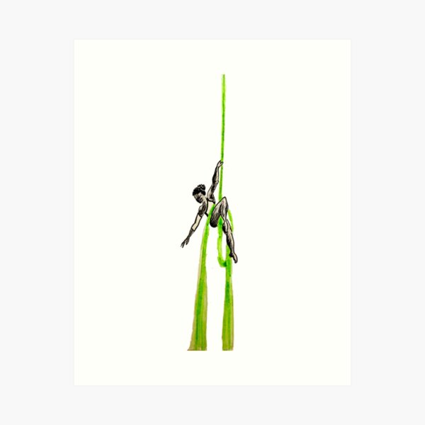 Aperçu de l'œuvre Aerialist Walking On Velvet Green créée et vendue par rlynnj.