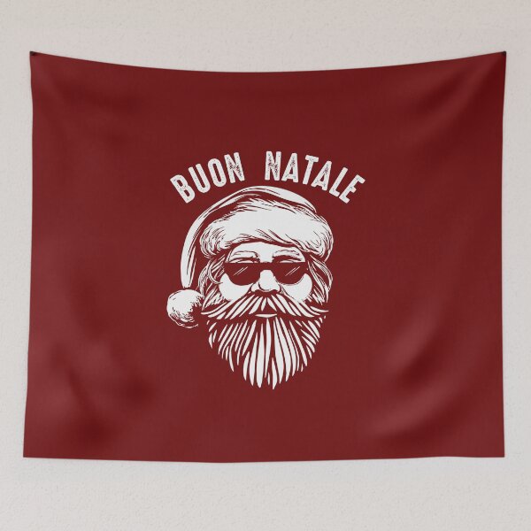 Item preview, Buon Natale Italian Christmas Wish Cool Santa in Sunglasses Babbo Natale Funny Gift designed and sold by alenaz.