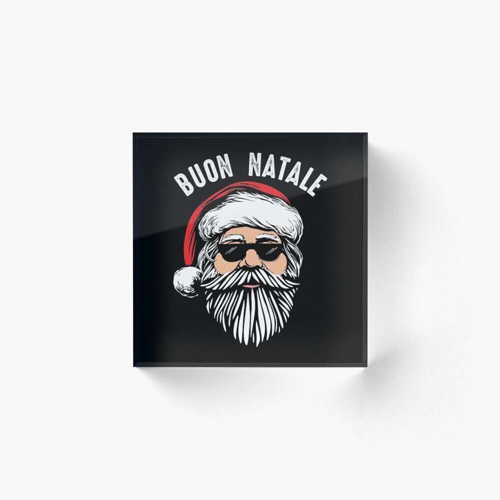 Buon Natale 4x4.Babbo Natale Italian Santa Funny Christmas Gift For Buon Natale Art Board Print By Alenaz Redbubble