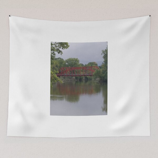 Item preview, Red Bridge Over a River  designed and sold by melzie3.