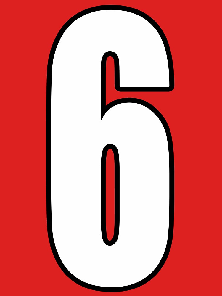 Football, Soccer, 6, 6th, Six, Sixth, Number Six, Sport, Team, Number, Red, Devils. by TOMSREDBUBBLE