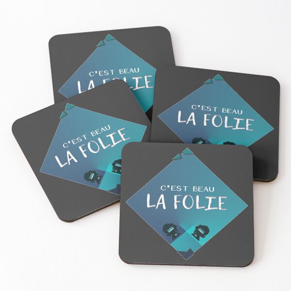 Las Folie Coasters Redbubble