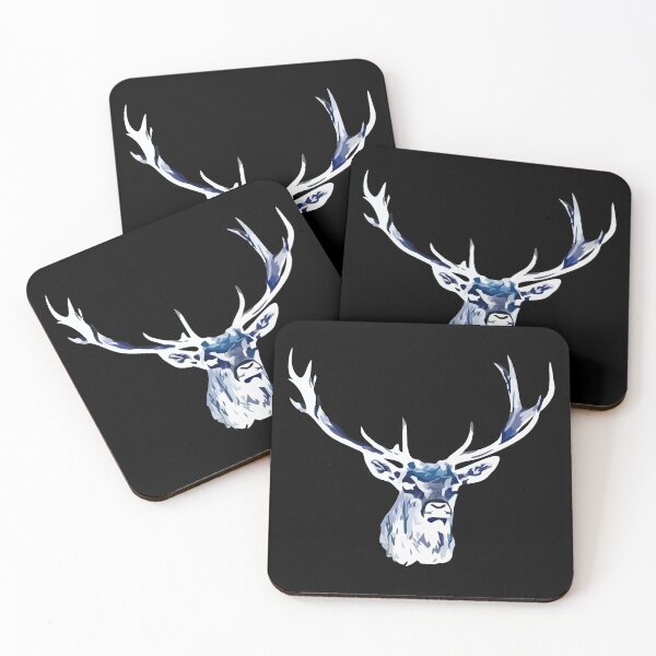 Item preview, Red deer (Cervus elaphus) in white designed and sold by RosArt100.