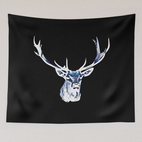 Item preview, Red deer (Cervus elaphus) in white designed and sold by RosArt100.