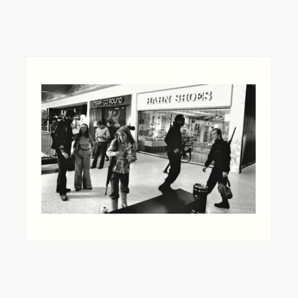 Zombie Fighters in the Mall Art Print