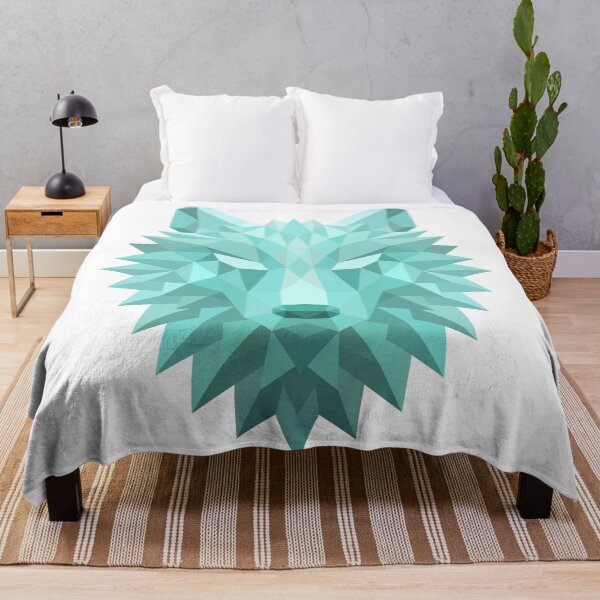 Item preview, Blue Geometric Wolf Head Design designed and sold by CoitoCG.