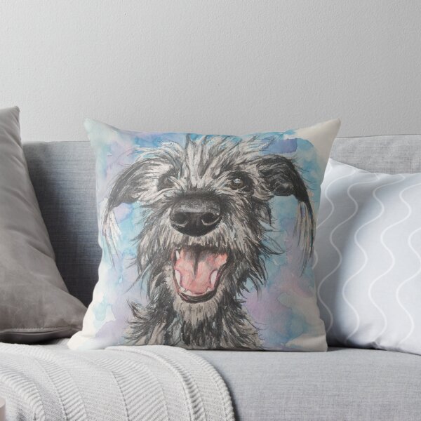 Item preview, Scruffy Lurcher  , watercolour background  designed and sold by Merlinsmates.