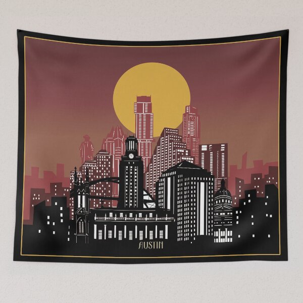 Item preview, austin skyline designed and sold by BekimART2.