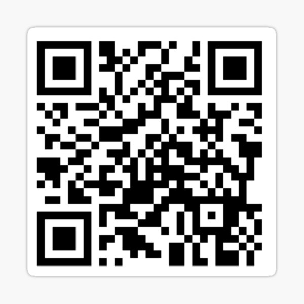 Qr Code Stickers Redbubble - annoying flute music roblox id codes