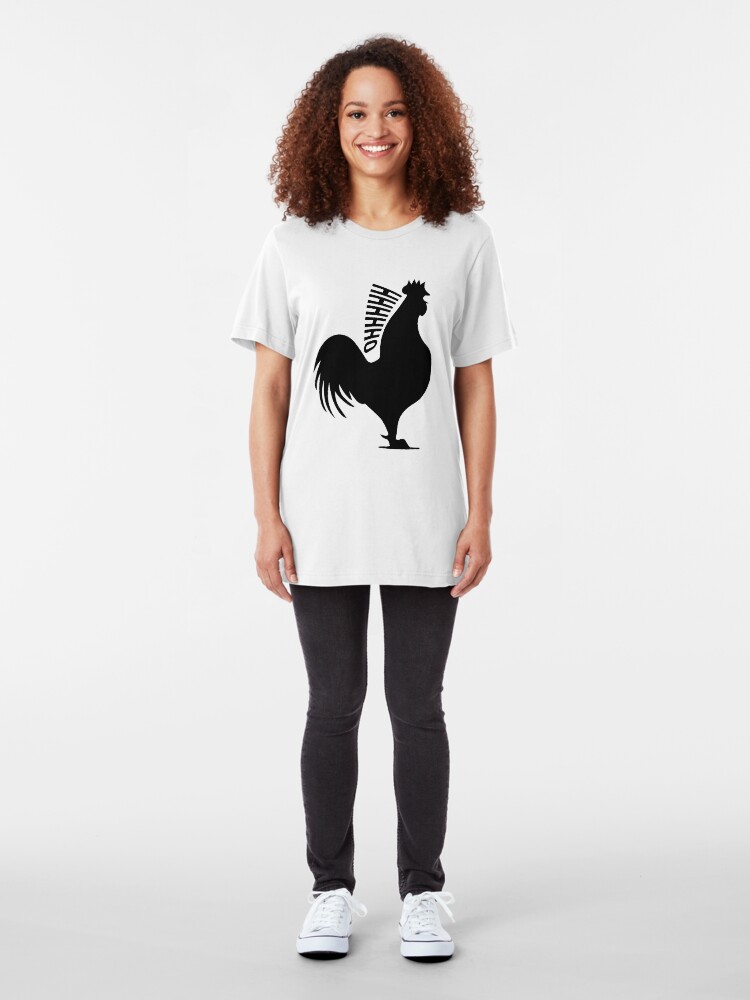 Alternate view of James May's Official "Oh Cock" design Slim Fit T-Shirt