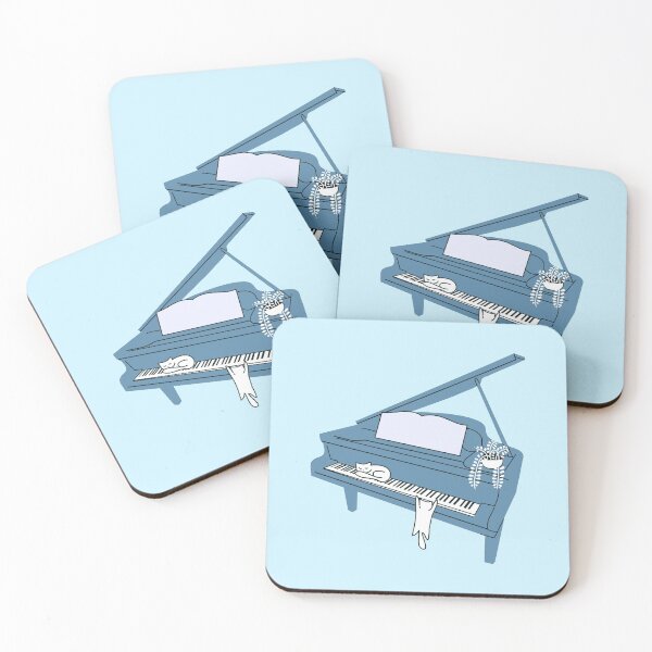 Item preview, Blue Piano and Cats designed and sold by Wlaurence.