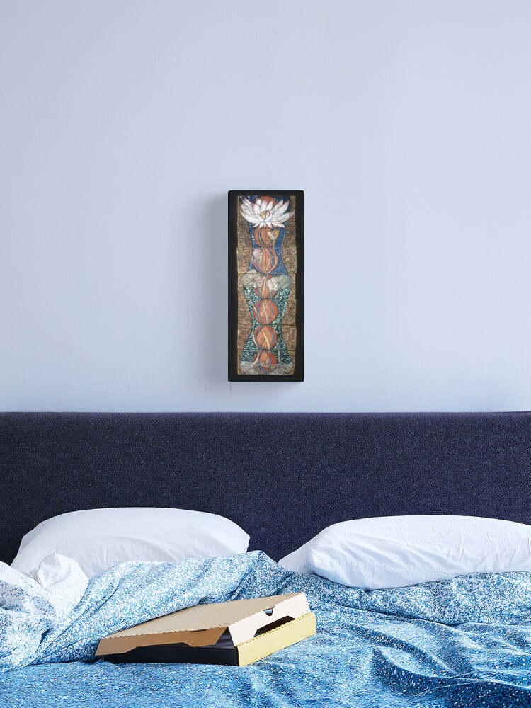 Thumbnail 2 of 3, Canvas Print, Lotus III: caduceus rising designed and sold by MonaShiber.