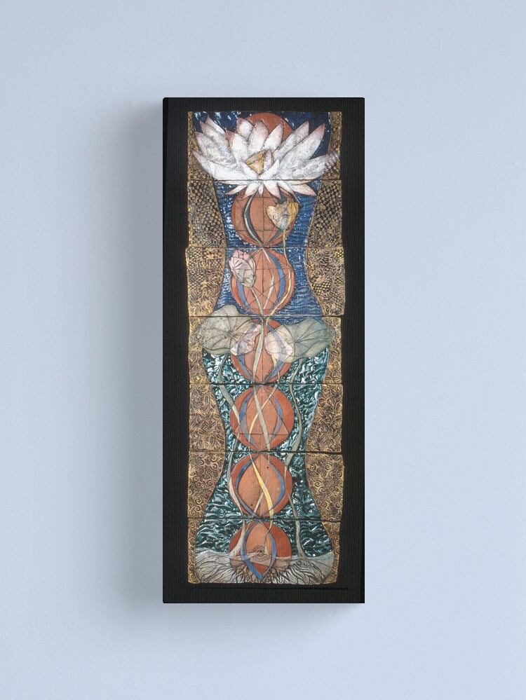 Thumbnail 1 of 3, Canvas Print, Lotus III: caduceus rising designed and sold by MonaShiber.
