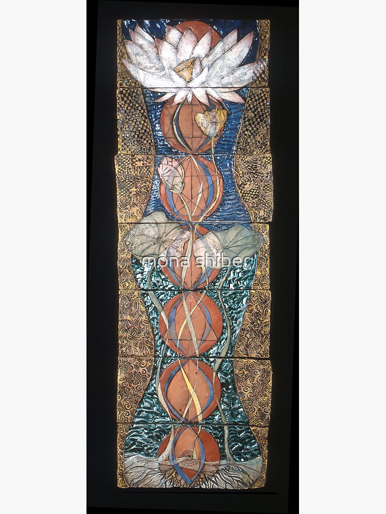 Thumbnail 3 of 3, Canvas Print, Lotus III: caduceus rising designed and sold by MonaShiber.