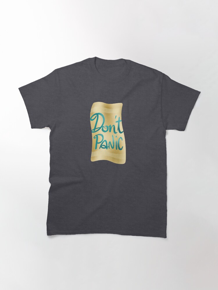 Alternate view of Don't panic on golden towel Classic T-Shirt