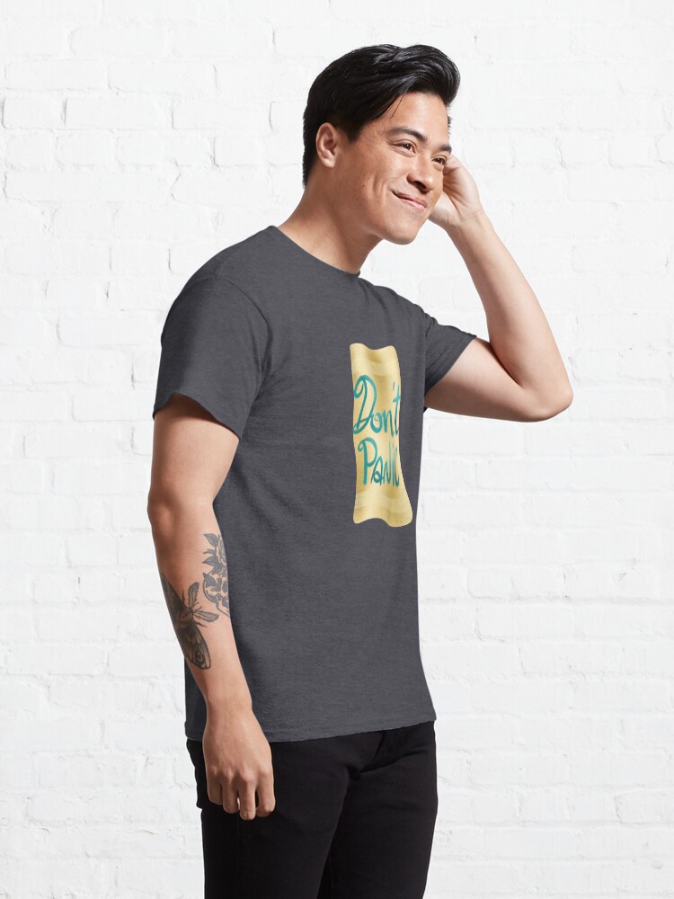 Alternate view of Don't panic on golden towel Classic T-Shirt
