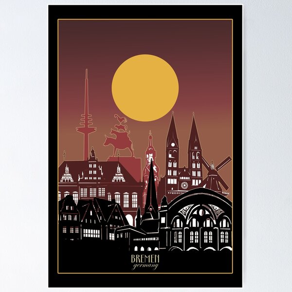 Item preview, bremen skyline designed and sold by BekimART2.