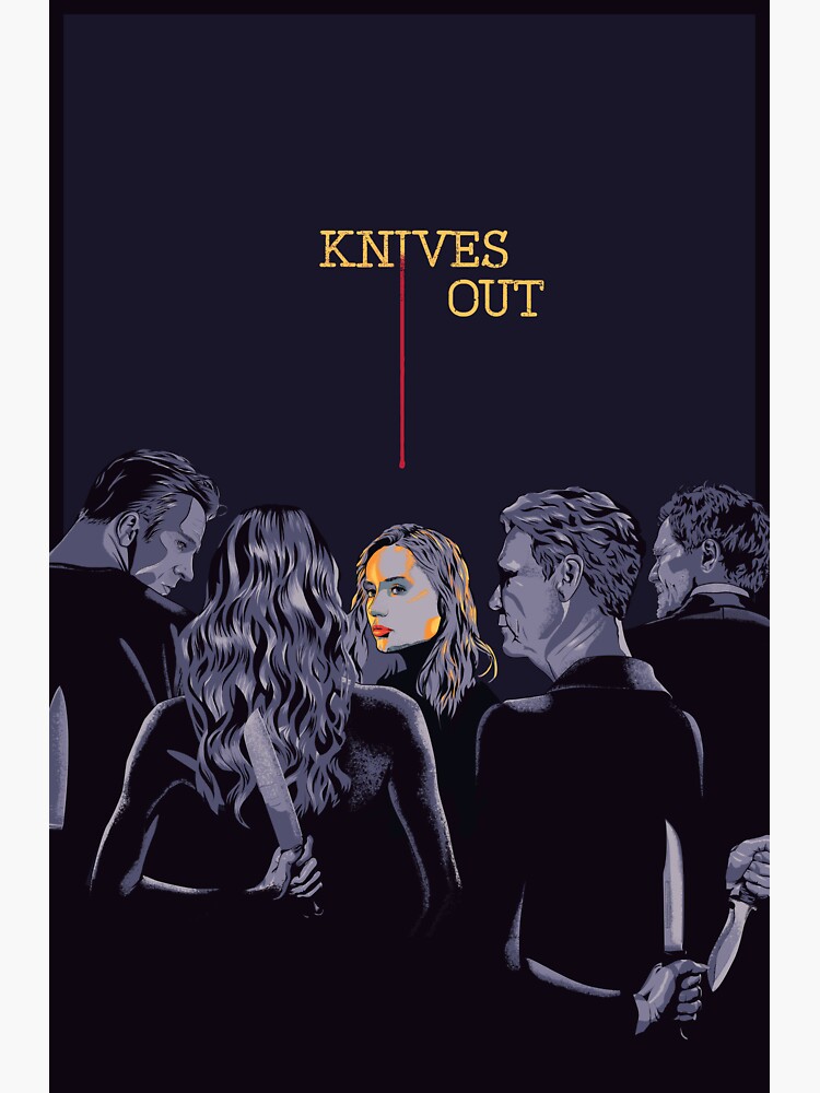"Knives Out alternate movie poster" Sticker for Sale by evattard
