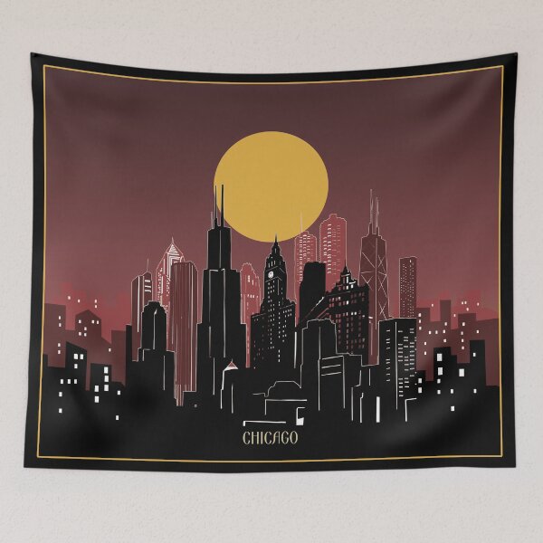 Item preview, chicago skyline designed and sold by BekimART2.
