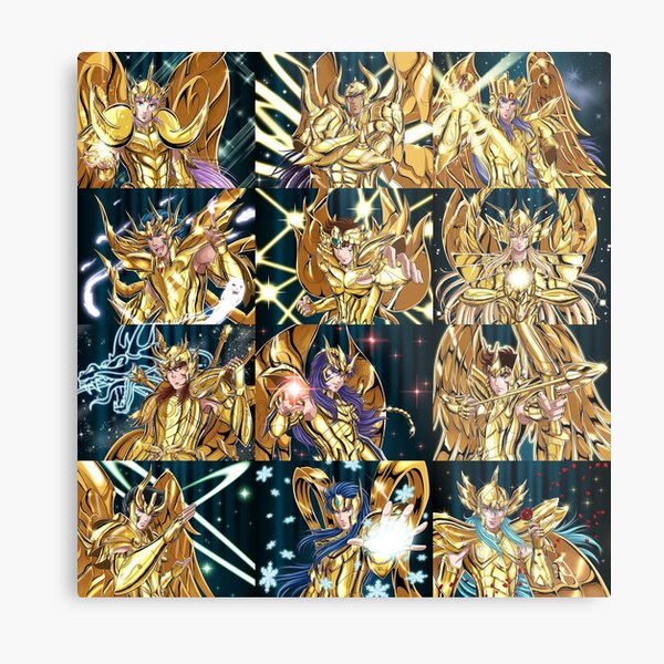 Saint Seiya Soul Of Gold Metal Prints Redbubble