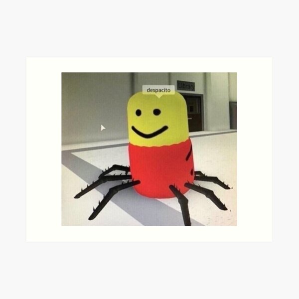 Despacito Spider Art Print By Arceusgaming Redbubble - meme pack roblox despacito spider toy