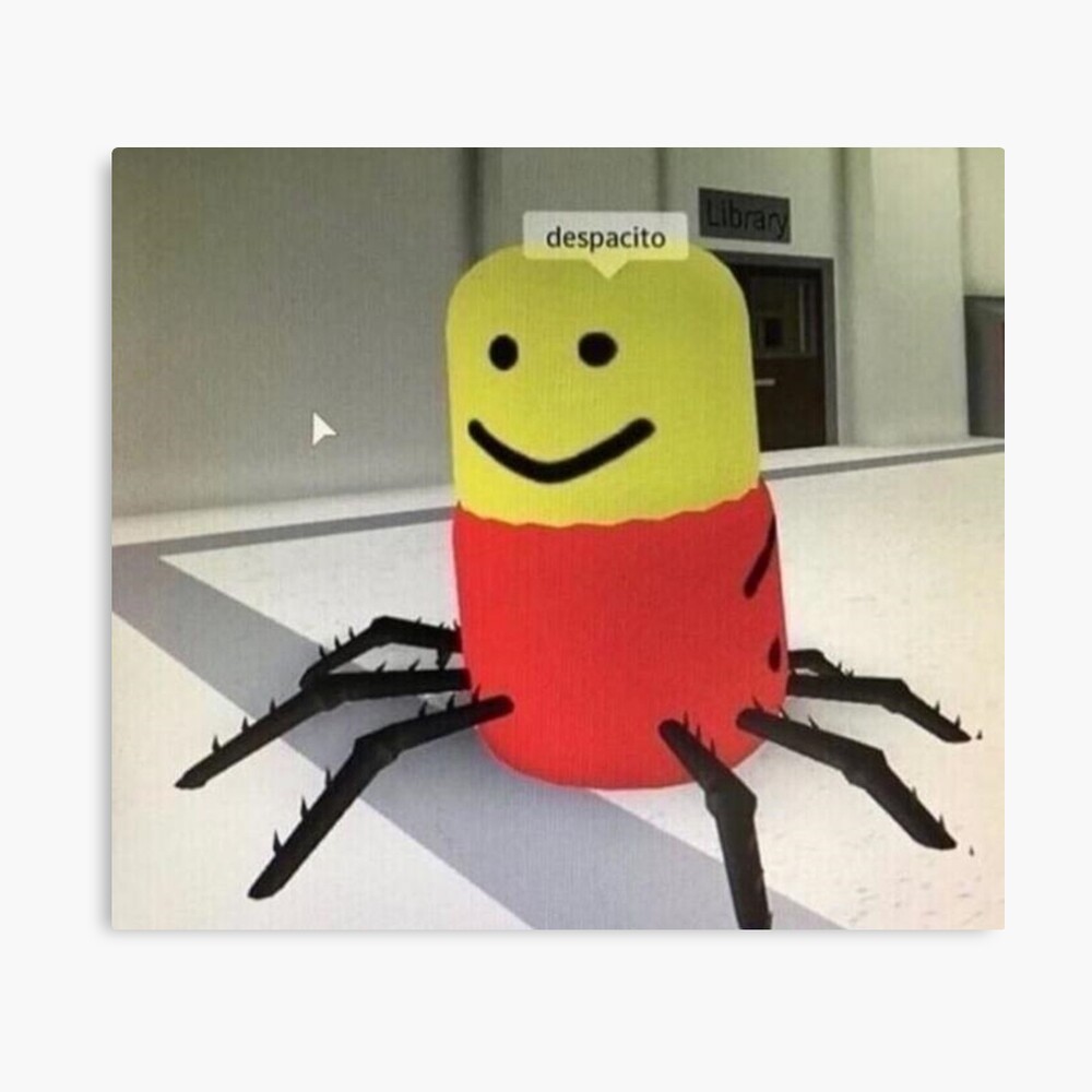 Roblox Despacito Spider Metal Print By Tarynwalk Redbubble - happier roblox library