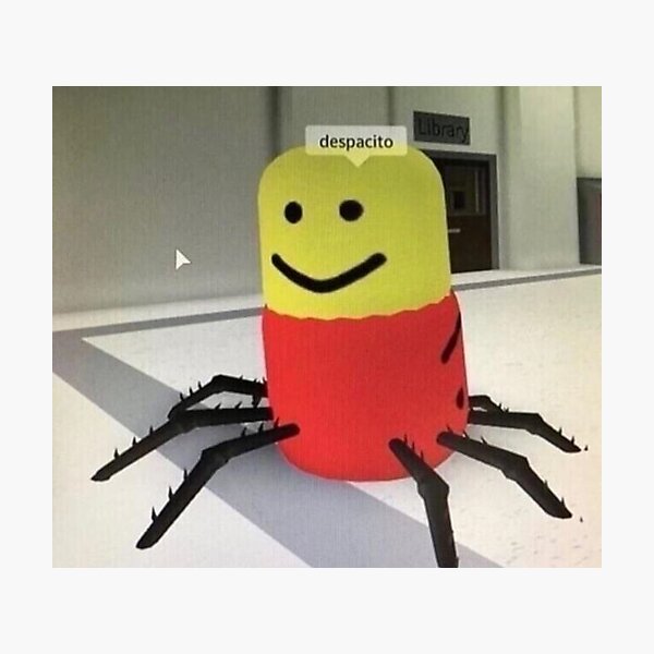 Roblox Despacito Spider Photographic Print By Tarynwalk Redbubble - creepy cursed roblox images