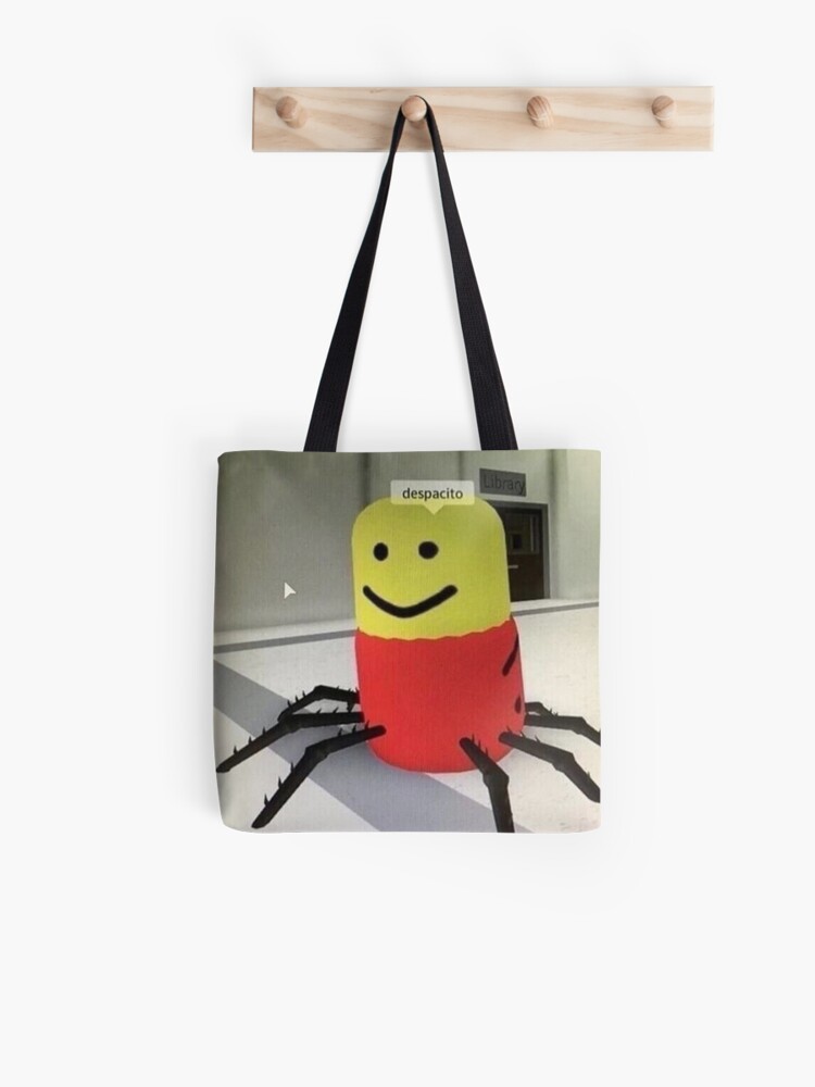 Roblox Despacito Spider Tote Bag By Tarynwalk Redbubble - roblox oof library