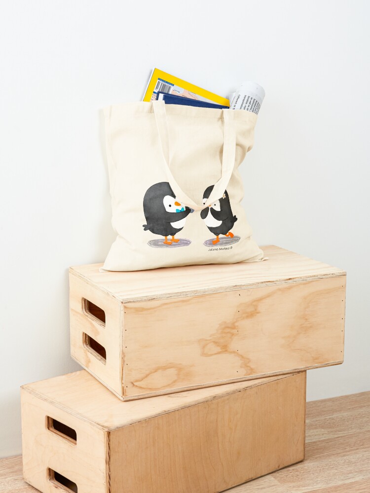 Alternate view of Penguins Valentines Tote Bag