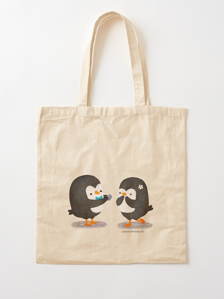 Alternate view of Penguins Valentines Tote Bag