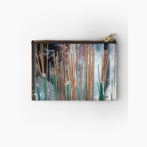 Item preview, Burning incense sticks with smoke at the background at a Buddhist temple designed and sold by VadimK.