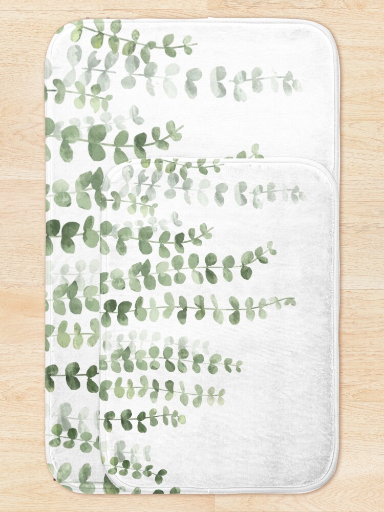 Alternate view of Eucalyptus Watercolor Bath Mat