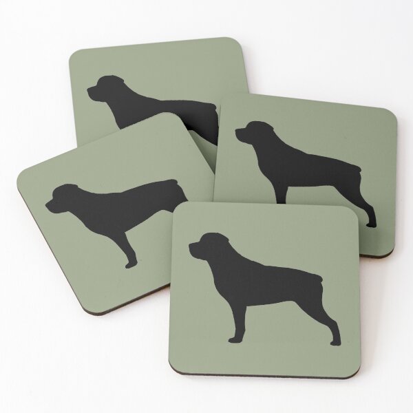 Item preview, Black Rottweiler Silhouette(s) designed and sold by Jenn Inashvili.