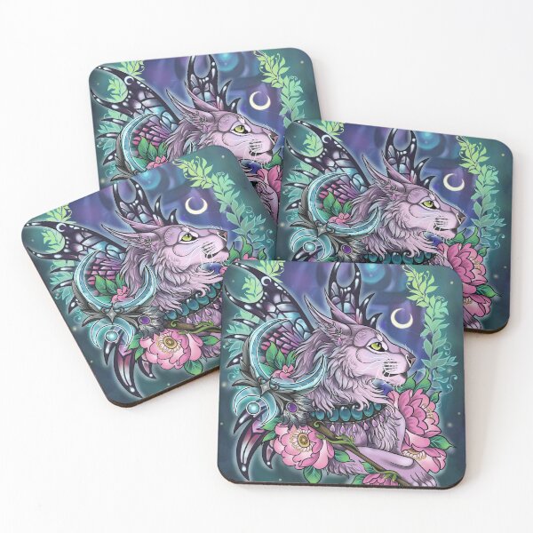 Item preview, Faerie Queen Night Elf Druid Cat with background designed and sold by katmewkitty.