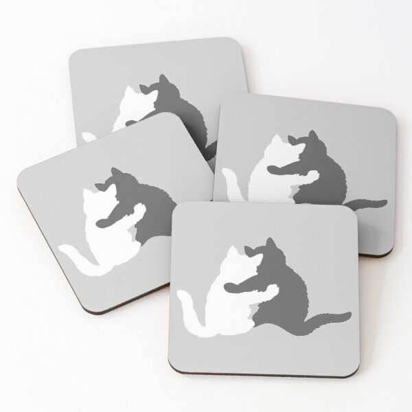 Item preview, You and Me, Kitty Pals - White and Grey designed and sold by Sweetie Spicy.