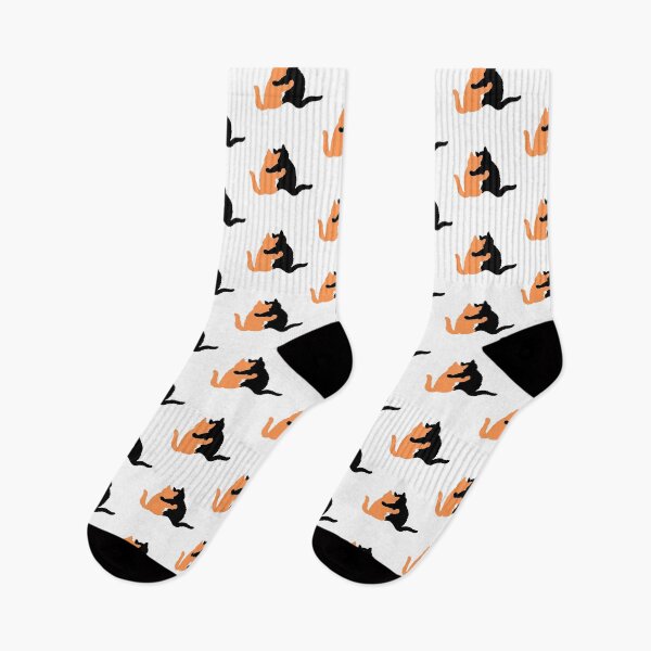 Item preview, You and Me, Kitty Pals - Black and Orange designed and sold by Sweetie Spicy.
