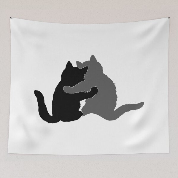 Item preview, You and Me, Kitty Pals - Black and Grey designed and sold by Sweetie Spicy.