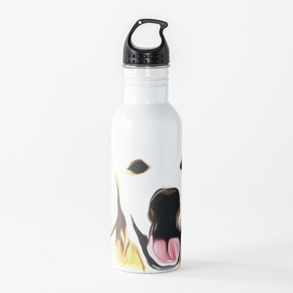 Golden retriever cartoon Water Bottle