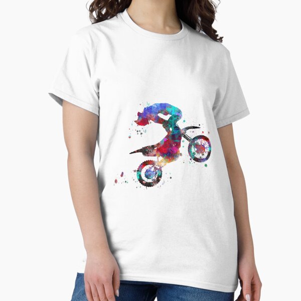 Item preview, Motocross dirt bike, watercolor print motorcycle, sport bike designed and sold by Rosaliartbook.