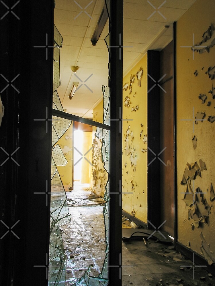 Broken Glass, Peeling Paint by kpander