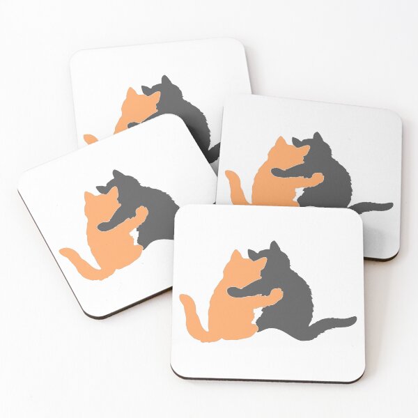 Item preview, You and Me, Kitty Pals - Orange and Grey designed and sold by Sweetie Spicy.