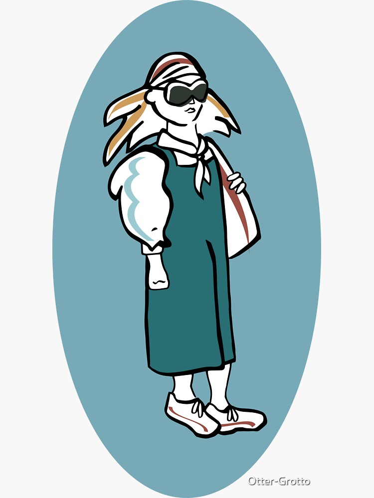 Fun Fashion Girl in Overalls by Otter-Grotto