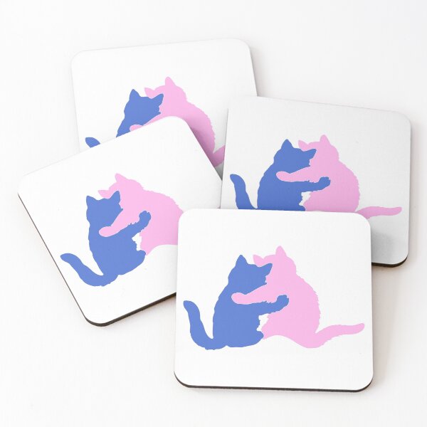 Item preview, You and Me, Kitty Pals - Blue and Pink designed and sold by Sweetie Spicy.
