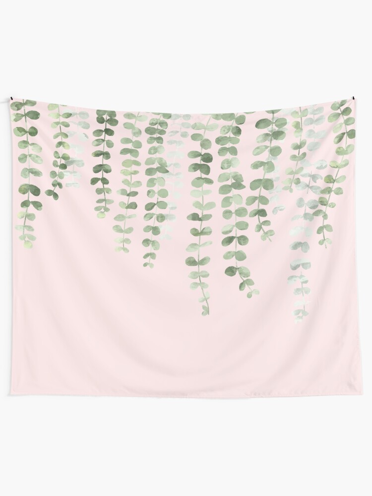Alternate view of Eucalyptus Watercolor Pink Tapestry