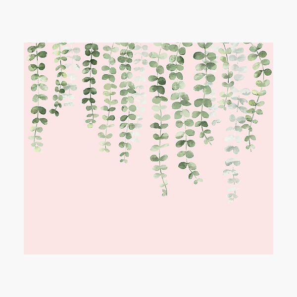 Item preview, Eucalyptus Watercolor Pink designed and sold by GlowinUp Shop.