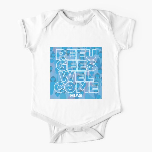 HIAS Refugees Welcome Kids Clothing Short Sleeve Baby One-Piece
