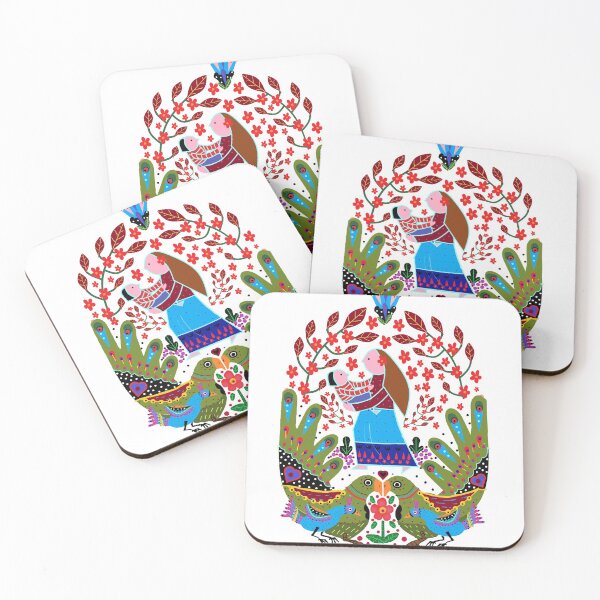 Item preview, folk birds of motherhood designed and sold by AWAarts.