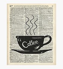 Lámina fotográfica Dictionary Art Hot Coffee Cup