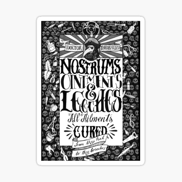 Dr Theobald's Nostrums, Ointments and Leeches Sticker