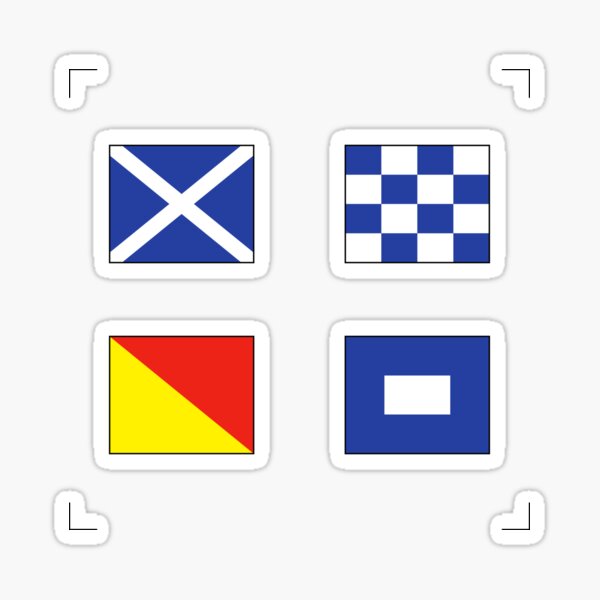 Item preview, Maritime signalling flags M, N, O and P designed and sold by Mhea.
